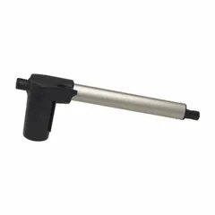 Plastic actuator in black finish for healthcare bed height adjustment. Compatible with Span America bed systems and QD1000 part number. Used to raise or lower bed elevation for patient comfort and caregiver access.