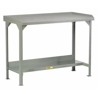 LITTLE GIANT Workbench: Fixed Ht, Steel, 48 in x 24 in, 5,000 lb Overall Load Capacity - Workbenches with Lower Shelves