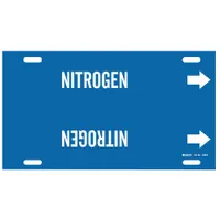 Pipe Marker: Nitrogen, Blue, White, Fits 10 to 15 in Pipe O.D., 1 Pipe Markers, With Arrows (MPN 4100-H)