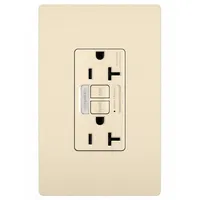 LEGRAND GFCI-USB: Duplex, 5-20, Light Almond, GFCI, 125V AC, 20 A, 2 Pole / 3 Wire (MPN 2097NTLTRLA)