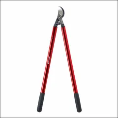 This 32-inch bypass lopper features steel blades and aluminum handles with cushioned grips. It cuts branches and stems up to 2 inches in diameter, suitable for pruning, landscaping, and garden maintenance.