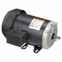 Totally enclosed fan-cooled (TEFC) 3-phase AC motor with rigid base mount. Delivers 3/4 hp at 1725 RPM on 208-230/460V AC, drawing 2.8-2.8/1.5 A at 60 Hz. Suitable for general purpose industrial applications such as conveyors, pumps, fans, and compressors.