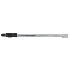 This 1/4" drive hand socket extension features a chrome finish and a locking mechanism to secure sockets. It extends the reach of a ratchet or torque wrench to access fasteners in confined or recessed areas. Suitable for automotive, machinery, and general assembly tasks.