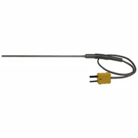DAYTON Thermocouple Probe: -325°F to 2,280°F /-200°C to 1,250°C, Type K, Rounded Tip, 6 in Probe Lg (MPN 798GE5)