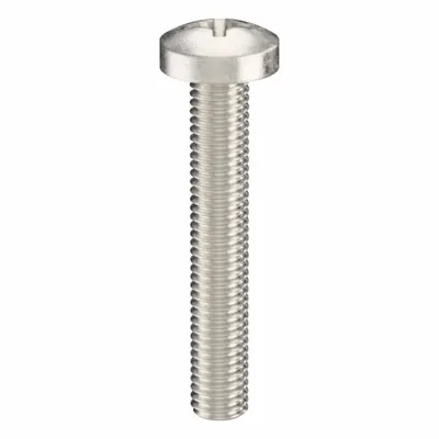 USA INDUSTRIALS Machine Screw: M8x1.25 Thread Size, 50 mm Lg, 316, Stainless Steel, Plain - Pan Head Machine Screws