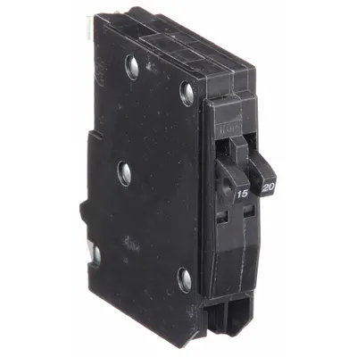 SQUARE D Miniature Circuit Breaker: 15/20 A, 120/240V AC, Single Phase - QOT Series, Plug-In Square D Miniature Circuit Breakers