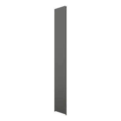HADRIAN Pilaster: Stainless Steel, Powder-Coated, Slate, 82 in Ht, 10 in Wd - Pilasters for Bathroom Partitions