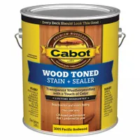 CABOT Wood Stain: Wood Stain and Sealer, Exterior, Oil, 1 gal Container Size, Wood, Flat, Wood Toned (MPN 140.0003005.007)
