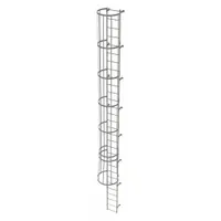 TRI-ARC Fixed Ladder with Safety Cage: 29 ft Overall Ht, 18 in Overall Wd, Steel, 30 Rungs (MPN WLFC1130)