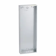 Type 1 steel enclosure for Square D NQ Series panelboards, 56 in long by 20 in wide, with 42 spaces and a 600 A rating. Surface-mount design for indoor use, compatible with single-phase interior NQOD54L225CU or three-phase interior 3TZ09. Suitable for housing circuit breakers and protecting wiring in commercial and industrial electrical distribution.
