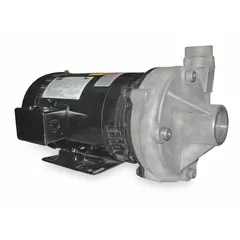 This straight centrifugal pump is suited for water transfer, circulation, and fluid handling in applications such as irrigation, booster systems, and process cooling. It features a TEFC motor enclosure, operates on 230/460V AC, delivers a maximum head of 100 ft, and has a 1 1/2 in intake with a 1 1/4 in discharge.