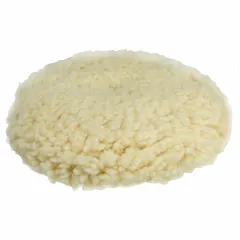 This 9-inch white wool pad features a heavy nap texture and an unthreaded center hole for use with polishers on painted surfaces. The wool glides across the surface in a controlled motion without jumping, and the pad is rated for a maximum speed of 2,000 RPM. Suitable for compounding and paint correction in automotive detailing and body shop applications.