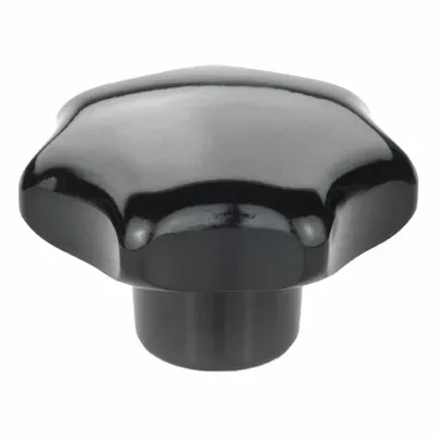 JW WINCO 7-Arm Knob with Threaded Hole, M10, 18 mm Thread Length - 7-Arm Knobs with Threaded Hole