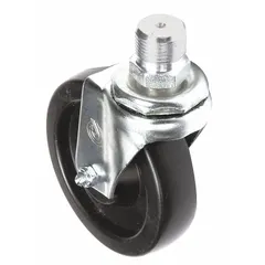 Replacement caster for the 4-bowl truck assembly on HOBART HL600 food mixers. Restores mobility to the bowl truck, enabling smooth movement of mixing bowls in commercial kitchens and food preparation areas.
