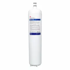 Activated carbon filter for drinking fountains and beverage machines. Reduces objectionable odors. Flow rate 5 gpm, capacity 54,000 gallons. Overall height 5 in, diameter 5 1/8 in. Quick-connect design for easy installation.