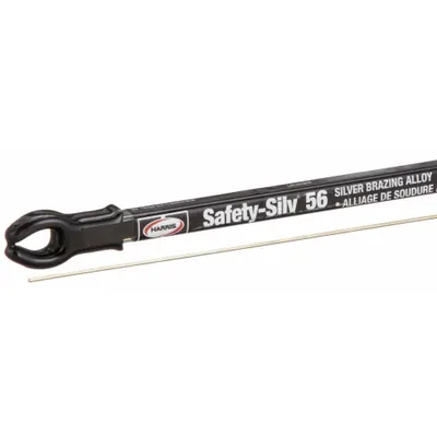 HARRIS Brazing Alloy: High Silver, 56%, BAg-7, 1/16 in x 18 in, Bare, Safety-Silv 56 - NSF-Certified High-Silver Brazing Alloys