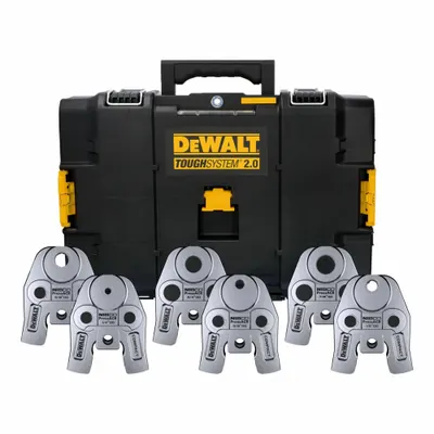 DEWALT Press Jaw Kit: 1/4 in to 7/8 in Pipe - Jaw & Ring Sets for Compact Press Tools