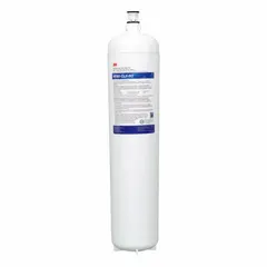 Pleated membrane filter for reverse osmosis systems, rated at 5 gpm and 54,000 gal capacity. Reduces cysts. Overall height 5 in, diameter 5 1/8 in. Quick-connect design for easy installation.
