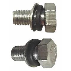 This 2-pack capscrew lockwasher is a replacement part for Dayton brand hoists. It secures fasteners on 1.5-ton capacity units, ensuring safe material handling operations.