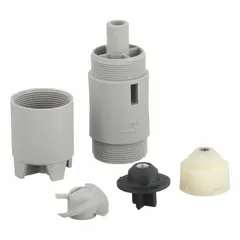 This repair kit includes a pump housing, impeller, motor coupling, pump coupling, and pump foot. It is designed for use with Dayton drum pumps to replace worn components during maintenance. Suitable for industrial fluid-handling systems requiring pump restoration.