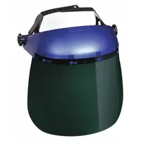 SELLSTROM Face Shield: Green, Uncoated, Reusable, 12 in Visor Wd, 8 in Visor Ht, Acetate (MPN S39150)