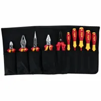 WIHA Insulated Tool Kit: Insulated, 10 Total Pcs, Tool Roll (MPN 32868)