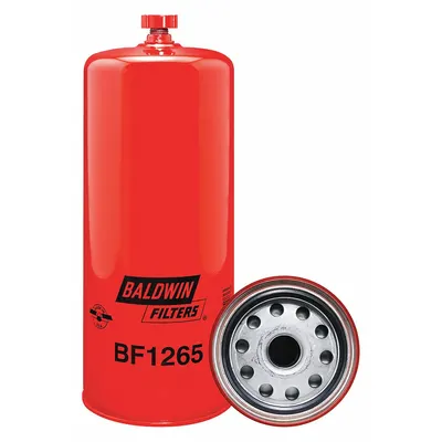 BALDWIN FILTERS Fuel Filter: Spin-On, 4 5/16 in Outside Dia, 1"-14 Thread Size, Cellulose - Spin-On Fuel Filters