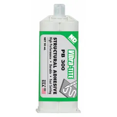 This ambient-cured acrylic gel is supplied in a 50 mL dual-cartridge format for use with two-part applicators. It cures to a white color and is suitable for bonding, sealing, and threadlocking applications in industrial assembly and maintenance.