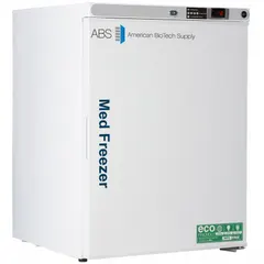 This undercounter pharmacy freezer provides 4 cubic feet of storage capacity with a temperature range of -42°C to -37°C, suitable for preserving temperature-sensitive medications and biological samples. It features manual defrost and a right-hinged door for convenient access in laboratory or pharmacy settings with limited floor space.