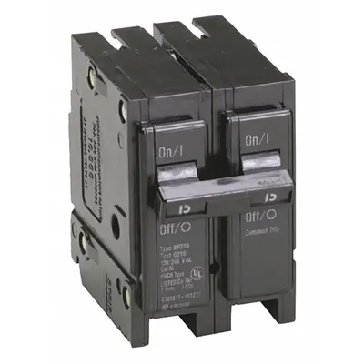 EATON Circuit Breaker: 15 A, 120/240V AC, Single Phase, 10kA at 120/240V AC - BR & BD Series