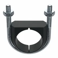 Vibration Dampening U-Bolt: 3/8"-16 Thread Size, For Pipe Size 1 1/4 in, 2 35/64 in Inside Ht, Steel (MPN UB1-1/4PA)