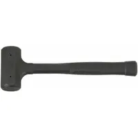 Dead Blow Hammer: Steel Handle, 2 3/8 lb Head Wt, 1 3/4 in Hammer Face Dia, 14 in Overall Lg, Rubber (MPN 4YR66)