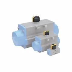 Plastic-bodied actuator position indicator for visual open/closed indication. No digital display screen. Used in valve automation systems for process control, water treatment, and HVAC applications requiring basic position feedback.