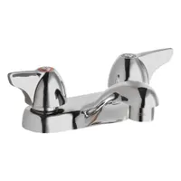 CHICAGO FAUCETS Low Arc Bathroom Faucet: 802, Cast Brass, Polished Chrome Finish, 2.2 gpm Flow Rate (MPN 802-V1000ABCP)