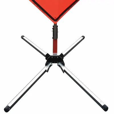EASTERN METAL SIGNS AND SAFETY Sign Stand: Roll-Up, 36 in x 36 in, 48 in x 48 in Compatible Sign Size - Springloaded Sign Stands