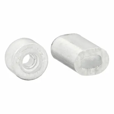 PRIME-LINE Ferrule and Stop: Aluminum, 4 9/16 in Overall Ht, 2 23/32 in Overall Wd - Cable Ferrules & Stops