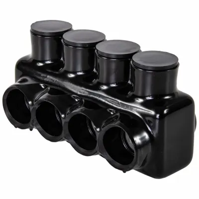 POLARIS Multitap Connector: 4 Port, Single-Sided Entry, 14 AWG – 1/0 AWG Wire Size - Dry-Location Single-Sided Entry Multitap Connectors