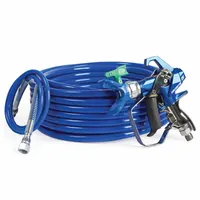 Airless spray gun for applying coatings, lacquers, paints, and stains. Aluminum construction with 1/4 in NPSM air inlet. Includes RAC X LP 517 SwitchTip. Suitable for industrial finishing and maintenance tasks