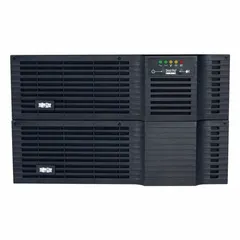 Single-phase line interactive UPS with 5 kVA power rating and 208 V AC input. Features 14 outlets and an L6-30P input plug. Provides backup power and protection against surges, sags, and outages for connected equipment.
