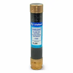 The LITTELFUSE FLSR060 is a Class RK5 time-delay cylindrical fuse rated 60 A, 600 V AC, and 300 V DC. It is non-indicating and part of the FLSR Series. This fuse is used for overcurrent protection in circuits with inductive loads such as motors and transformers.