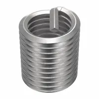 This free-running tanged helical insert is used to repair or reinforce tapped threads in metal components. Constructed from 18-8 stainless steel, it features a 7/8"-9 right-hand coarse thread and an overall length of 1 5/16 in. Typical applications include engine blocks, industrial machinery, and heavy equipment where thread restoration is required