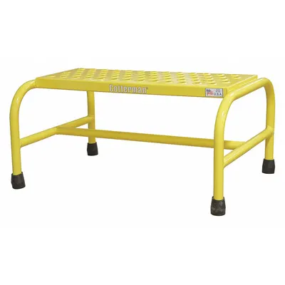 COTTERMAN Step Stool: 1 Steps, 12 in Overall Ht, 450 lb Load Cap, Steel - Rigid Step Stools