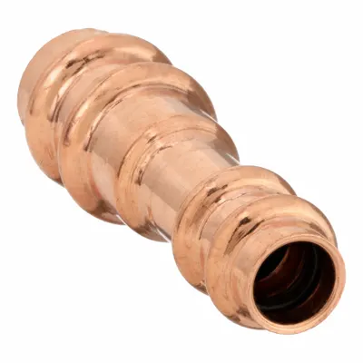 STREAMLINE 3/4 in CTS x 5/8 in CTS Press-Fit Straight Coupling, Copper - Refrigeration Copper & Bronze Press Tube Fittings