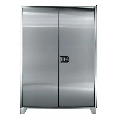 JAMCO Storage Cabinet: 48 in x 24 in x 73 in, Paddle Handle & Keyed, 18 ga Panel Thick - Corrosion-Resistant Industrial Shelf Cabinets