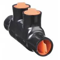 BLACKBURN Multitap Connector: 2 Port, Double-Sided Entry, 6 AWG – 350 kcmil Wire Size, Black (MPN AMTSR350)