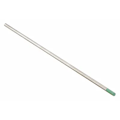 MILLER ELECTRIC Tungsten Electrode: Pure Tungsten, 3/32 in x 7 in, Green, EWP - Pure Tungsten Electrodes
