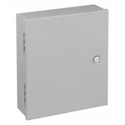 HOFFMAN Enclosure: Steel, 14 in x 12 in x 8 in, NEMA 1, Solid Cover, Hinged - Steel Indoor Enclosures with Hinged Covers