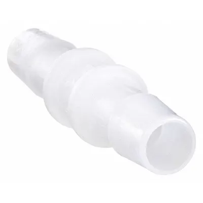 ELDON JAMES Barbed Fitting Coupling: 1/8 in ID x 1/8 in ID Fitting Size, Barbed, PVDF - Standard PVDF Barbed Tube Fittings