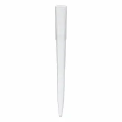 These sterile, single-use polypropylene pipette tips have a 1000 µL capacity and a wide bore design for handling viscous or particulate-containing samples. They are autoclavable and supplied in a preconfigured rack, compatible with Gilson pipettors.