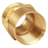 Garden Hose Adapter: 3/4 in x 3/4 in Fitting Size, Female x Male, Rigid, 33 mm Overall Lg